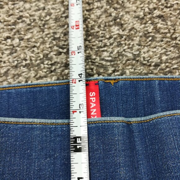 Spanx Jeans Flare Vintage Indigo Blue High Rise Size 1X 20456R - Picture 11 of 12